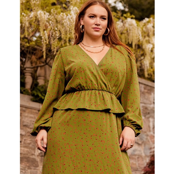 ELOQUII Elements collection Midi with Pep Lum - Picture 4 of 8